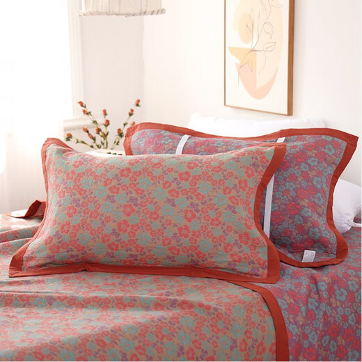 Ruiqin strap pure cotton pair for home use non-slip non-falling cover cotton pillow thickened pillow core liner cover adult flower awareness green pillowcase pair Ruiqin strap pure cotton pair for home use non-slip non-falling cover cotton pillow thickened pillow core liner cover adult flower awareness green pillowcase pair