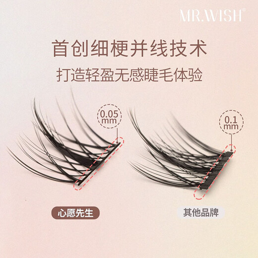 Mr. Wish Glue Style False Eyelashes Lazy Sun Flower 9-11mm Grafted Supernatural Comic Newbie No Makeup Jingdong Gift