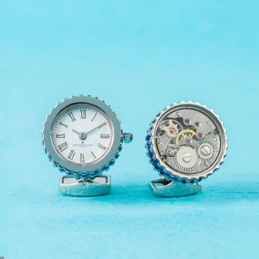 TATEOSSIAN [Chinese Valentine's Gift] RT retro movement pocket watch cufflinks men's exquisite French cuff nail light luxury mechanical pocket watch (spot)