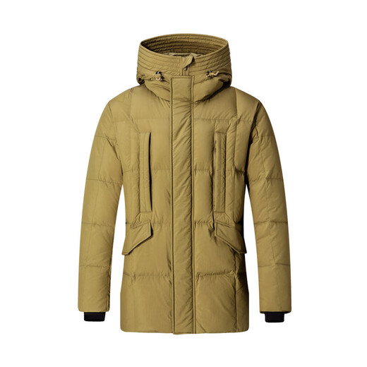 Seven Wolves (SEPTWOLVES) [Splash-proof] Down jacket Casual outdoor men's jacket Hooded thickened down jacket 702 (dark apricot color) 4XL 195/112A