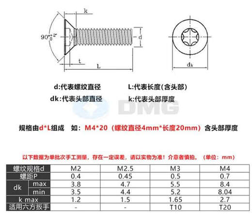 三栖虎东明GB2673沉头梅花螺丝304不锈钢平头内六角星型螺钉螺栓M6M8 M8*12350只