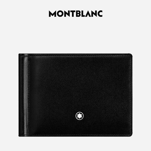 Montblanc Montblanc Большой серии класса Черный кошелек 6 штуки с металлическим билетом 5525 мужской подарок