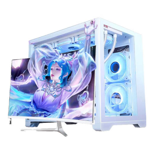 飚驰酷睿i7升i9级24核RTX4060组装台式电脑电竞主机64G大内存台式电脑全套吃鸡LOL家用办公设计网吧 主机+24英寸显示器 套餐六：12400F/32G/4060设计渲染