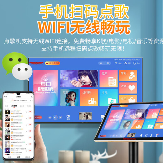 TEMEISHENG 特美声TK912KTV家庭音响组合套装专业效果器功放智能点唱KTV系统语音点歌ktv音响套装ktv音响家用 TK912套装+美声话筒+2T点歌机