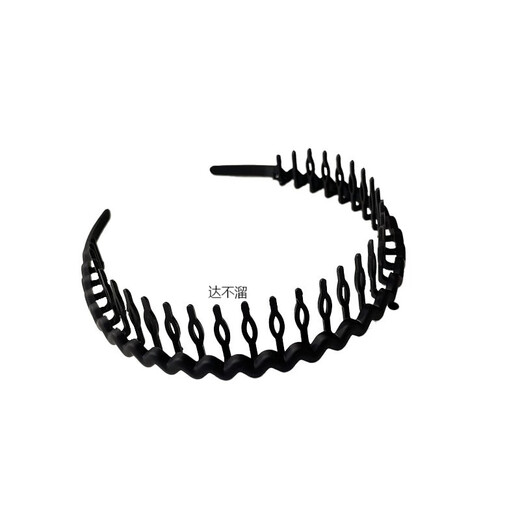 
Dabuliu teeth-resistant non-slip headband girl rubber headband washing face makeup fix hair crushing artifact pressing hairband hair card color 9274I black headband