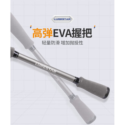品钓（LURESTAR）路亚竿竞系列锐捷烈XF超快调虫竿鳜鱼竿泛用根钓竿BASS鲈鱼竿 捷2.04米ML直柄S682ML