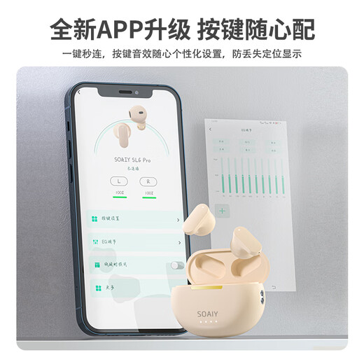 Sony Ericsson SL6 Pro Bluetooth Headset True Wireless Open Semi-in-ear Sports Running Cycling Call Noise Reduction Suitable for Apple Huawei Xiaomi Black