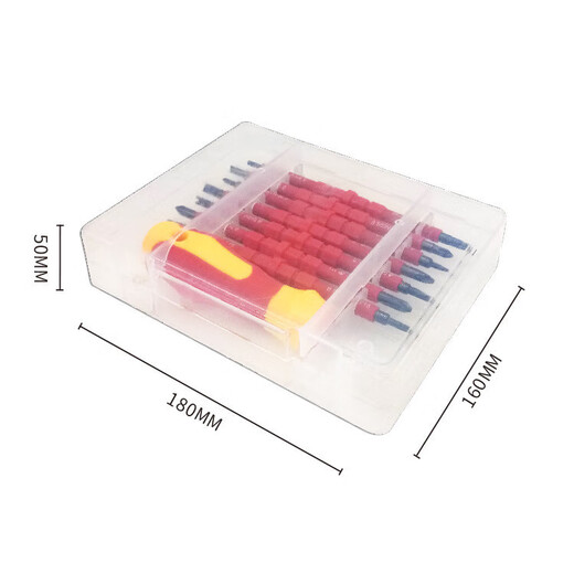 Herramientas para computadora portátil Destornillador multifuncional Juego aislado 15 en 1 para desmontaje y reparación en el hogar Destornillador de doble cabeza Combinación de puntas de doble propósito Cruz de una palabra Juego de reparación aislado 8 en 1 2 juegos