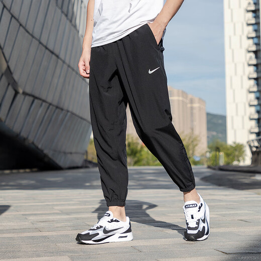 耐克（NIKE）男装运动套装25秋新款跑步训练夹克外套宽松长裤透气T恤衫 三件套 梭织夹克长裤+T恤 S