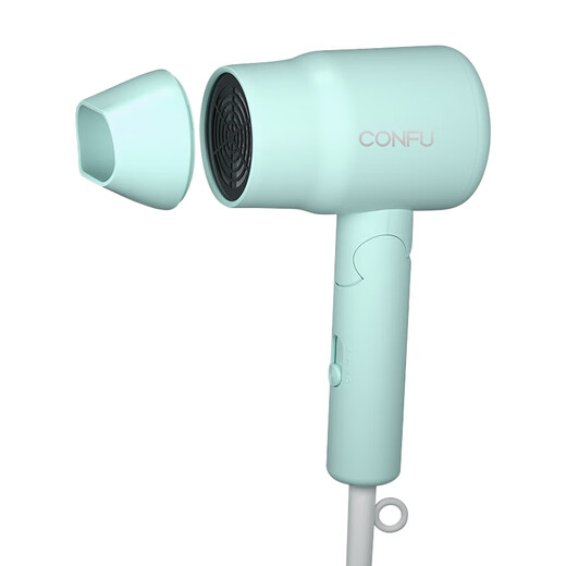 CONFU hair dryer for home use in student dormitories, low power, foldable, quick-drying hair care, hot and cold air, small portable, mini hair dryer, foldable low power 800W KF-6328 Tiffany Blue