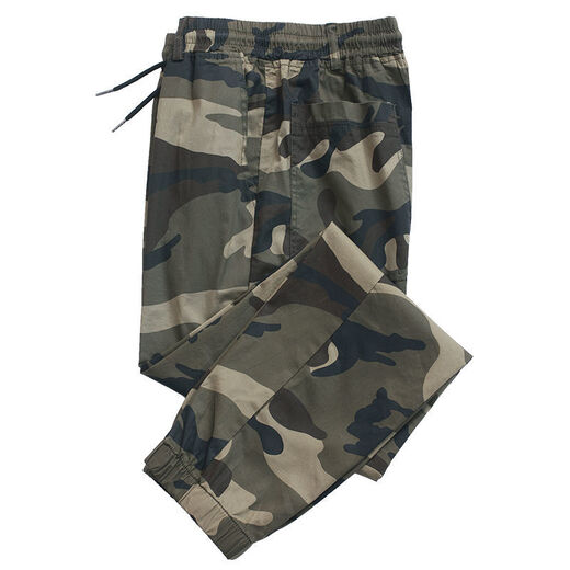 NanYUQIU (NANYUQIU) spring, summer and autumn elastic pants for men loose and versatile trendy foot-length camouflage workwear casual pants for men 826 spring and autumn clothes thick four-pocket foot-length pants 185 (160Jin[Jin equals 0.5 kg]-180Jin[Jin equals 0.5 kg])XXXL