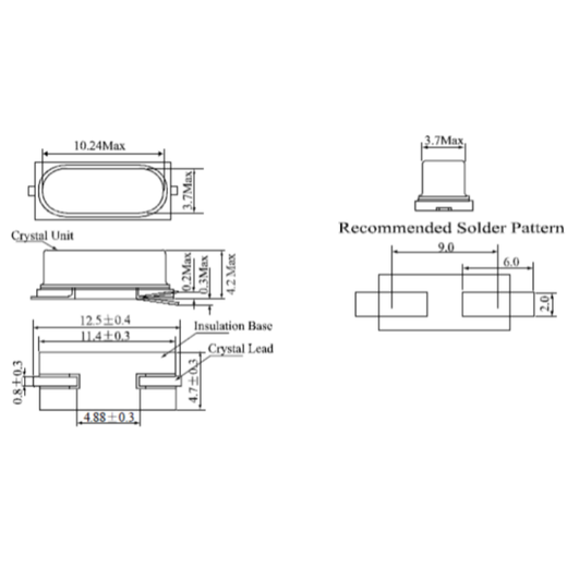 Lanshi SMD crystal resonator 27MHZ (100 pieces)