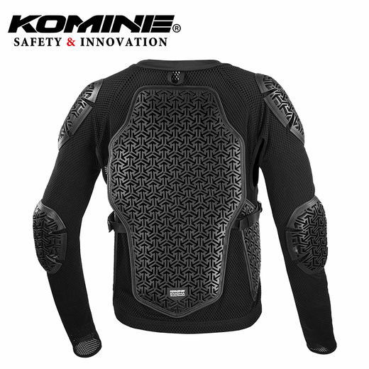 KOMINE SAFETY&INNOVATION越野摩托古风铠甲系列CE2级防摔全网眼高弹通风骑士护甲衣SK-844 黑色 L