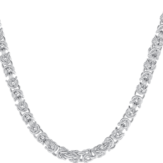 Miss JuJu pt950 platinum necklace men's platinum necklace keel chain domineering faucet buckle looks thick Thai plain chain (customized) 48-50g long 58-60cm thick about 3.5mm