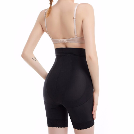 Clothing strings, hip lifting, breathable restraints, waist shaping, tummy tightening, body shaping boxer lace corset summer style body shaping pants for women, black M [recommended weight 100-115 Jin [Jin equals 0.5 kg]]