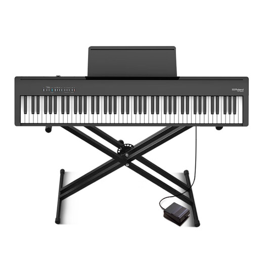Roland Adult Children's Grading Introductory Bluetooth Electric Piano FP30X Digital 88 Key Heavy Hammer Smart Electronic Piano FP30X Black Host + Double X Rack + Single Pedal