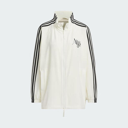 Adidas Clover Coat Frauen Frühling 2025 Neue lose Casual Sportswear Stand Halsband Wobdes Windschutzjacke auf JI9768 Han Yu White M.