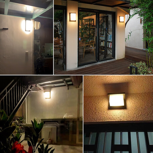 Zuncai entrance door wall lamp, outdoor waterproof villa door front lamp, courtyard exterior wall lamp, outdoor balcony terrace lamp, modern mains type/A type garden wall lamp, large 36W warm light