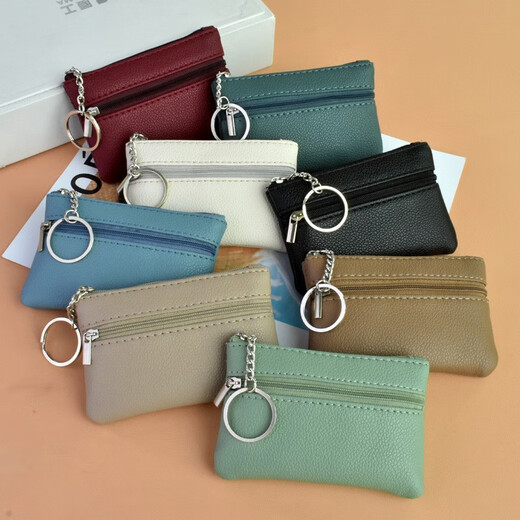 Queenjoy Neue Solid Color Frauen Mini Coin Wallet Weichgesicht modische süße kleine Kartenbeutel einfache modische kleine frische Schlüsselbeutel Rumba Rot