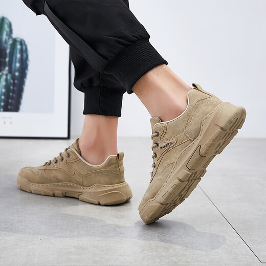 Huili Warrior Casual Shoes, Fashion Trend Chaussures de planche polyvalente, chaussures de style de travail, chaussures pour hommes, chaussures de sport en plein air, WXP (WZ) -0304 Kaki 42