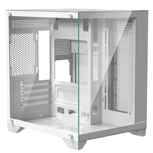 长城（Great Wall）视界S1W Mini白色海景房机箱（M-ATX/240水冷位/双面玻璃/7风扇位）