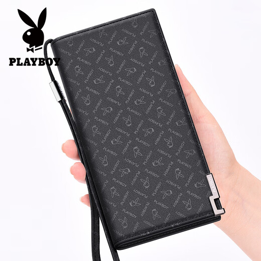 Playboy (PLAYBOY) wallet men's long wallet card bag clutch men's handbag portable hand bag birthday gift for boyfriend