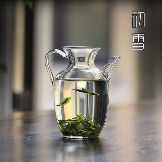 Gaoming imitation Song Dynasty teapot small morning teapot heat-resistant tea set green tea set transparent small decanter glass pot small morning teapot 300ml