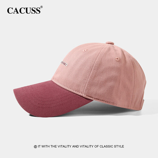 CACUSS Baseball Hat Women's Trendy Versatile Peaked Cap Outdoor Travel Sun Shade Casual Breathable Sports Sun Hat Mist Powder