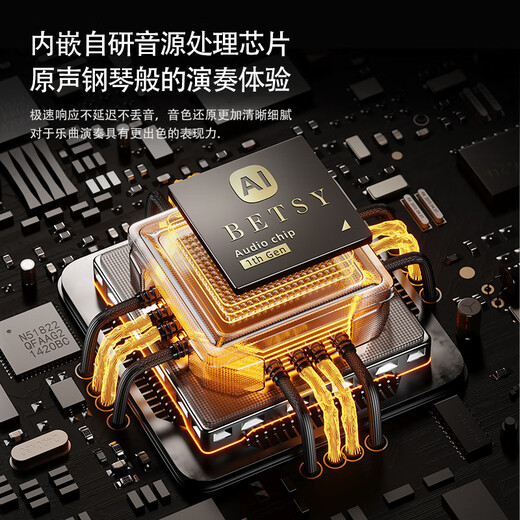 贝琪（Betsy）b112电钢琴重锤88键初学者家用练习钢琴成人儿童专业考级电子钢琴 B112力度键-木纹白 标配（琴+学琴礼包）