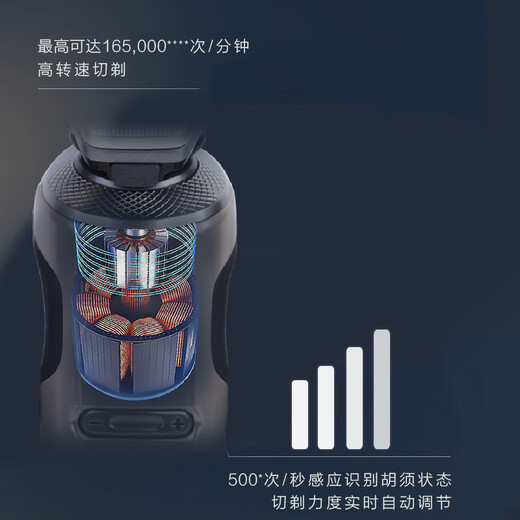Philips (PHILIPS) Philips electric shaver SP9871 men's wireless charging three-head shaver SP9870 authentic (Dragon Year limited gift box) S9889 with cleaner + charging stand Spot bag