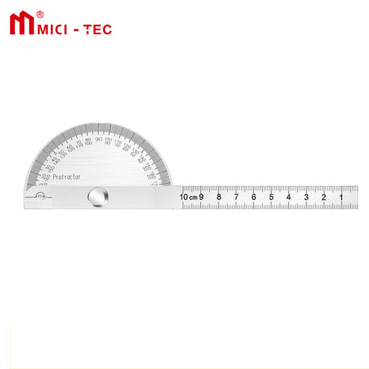 Mitzi stainless steel protractor high-precision angle ruler woodworking angle ruler industrial grade multi-functional angle gauge 90*300mm/double-arm type
