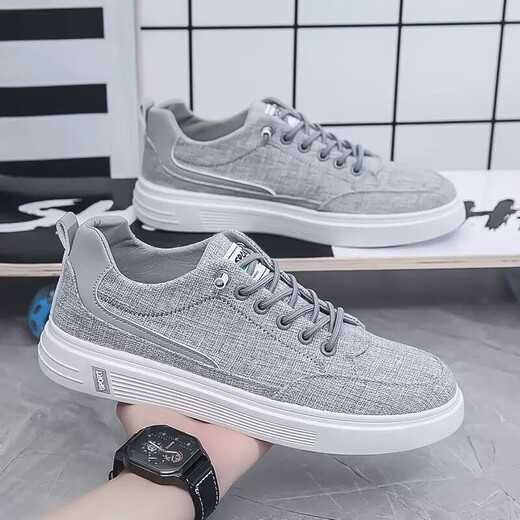 Work canvas shoes men's shoes men's old Beijing spring cloth shoes men's trendy shoes breathable versatile casual shoes X8899 black 42