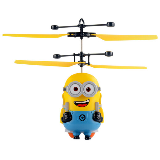 神偷奶爸小黄人遥控飞机玩具飞行器无人机感应迷你直升机耐摔悬浮生日礼物 遥控版