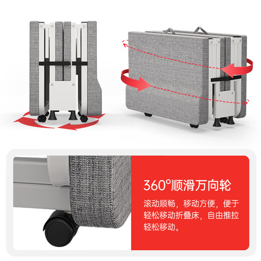 南极人（Nanjiren）折叠床单人办公室午休折叠床陪护床简易床午睡四折木板床 70cm