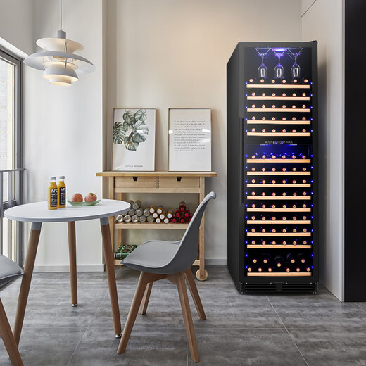 Bacchus red wine cabinet 190 bottles thermostat wine cabinet home commercial large capacity frozen wine grapes single temperature - air-cooled frost-free compressor - tempered glass door YC-510 - beech wood shelf - 1.9m high