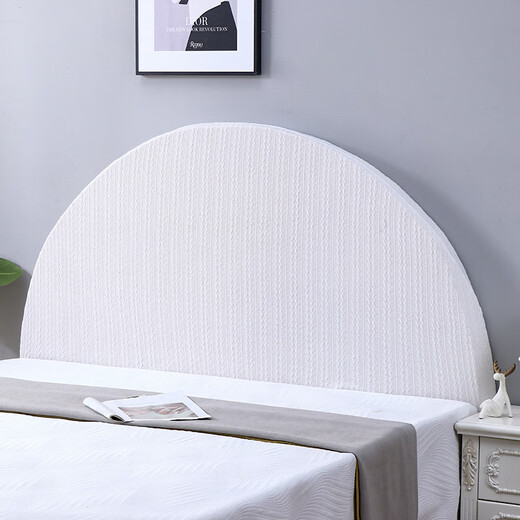 Fengwo semicircular energy bedside cover universal bag 22 new concave and convex old-fashioned arc arch special-shaped bedside cover elastic twist (yellow) bedside length 110-130cm semicircular, customer service