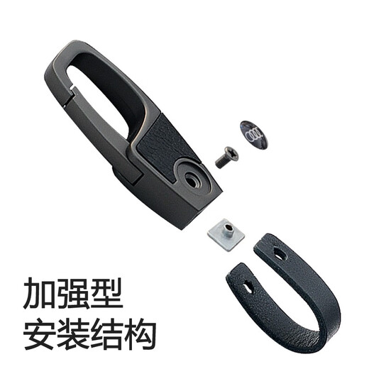 MRWS car keychain thick leather pendant Volkswagen Honda Audi Benz Ford Toyota Hyundai BMW Buick Chevrolet Titanium Grey Leather width 1.3 cm [Audi Standard]