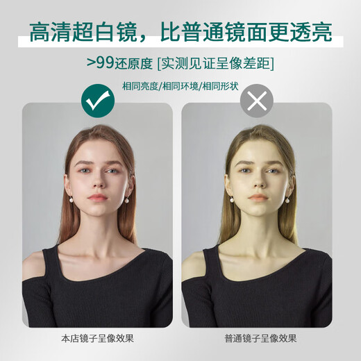 小匠材全身镜穿衣镜家用卧室宿舍网红落地镜铝合金镜子试衣镜白50*158