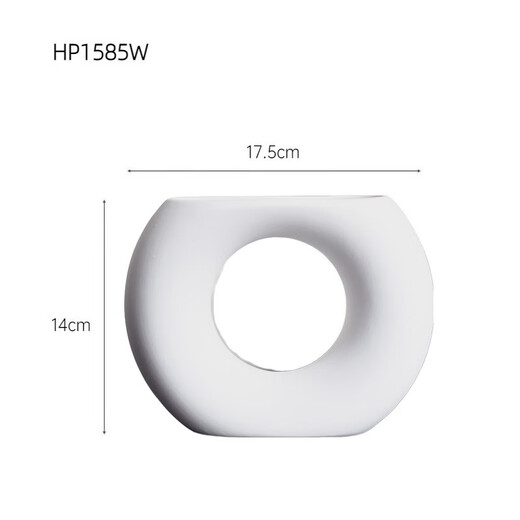 ins风高颜值黑色陶瓷装饰花瓶 艺术插花客厅酒柜玄关摆件 HP1585B黑色