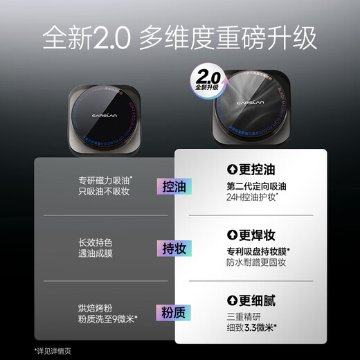 Carslan Black Magnetic Loose Powder Setting Powder Oil-Controlling Concealer Long-lasting Anti-sweat and Not Easy to Take Off Makeup (Blue Purple) 8g Birthday Gift