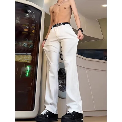 Digada White Jeans Männer loser Frühling New American High Street High Taille Schmale Version Slim Hosen Männer HCFS-2076 Weiß XL