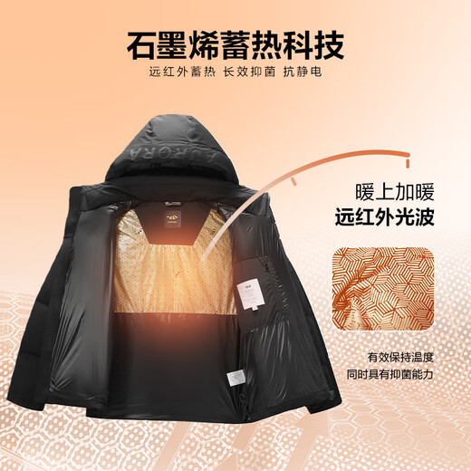 海澜之家鹅绒羽绒服男【三防+石墨烯】极光鹅绒加厚辑行外套男冬季 卡其A5 L 推荐137~150斤 充绒165g