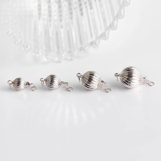 OIDSGk gold pearl buckle head 18k-14 accessories lantern buckle DIY handmade beaded gold necklace buckle bracelet 18K yellow 8mm Lao Fengxiang same style