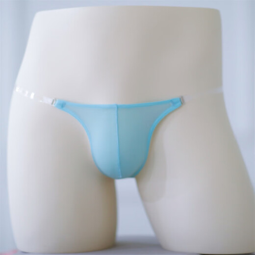 One rope mini pouch thong seamless underwear men's sexy transparent belt low waist new gay men's model all white