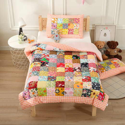 Mian Guduo children's pure cotton Baijia quilt handmade removable newborn quilt baby quilt patchwork quilt four seasons quilt Gong Xi Fa Cai (removable) 120*150cm autumn and winter quilt