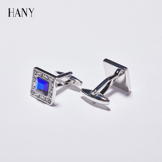 HANY cufflinks light luxury buttons men's French shirt sapphire customized high-end shirt cuffs as a gift for boyfriend cufflinks sapphire classic