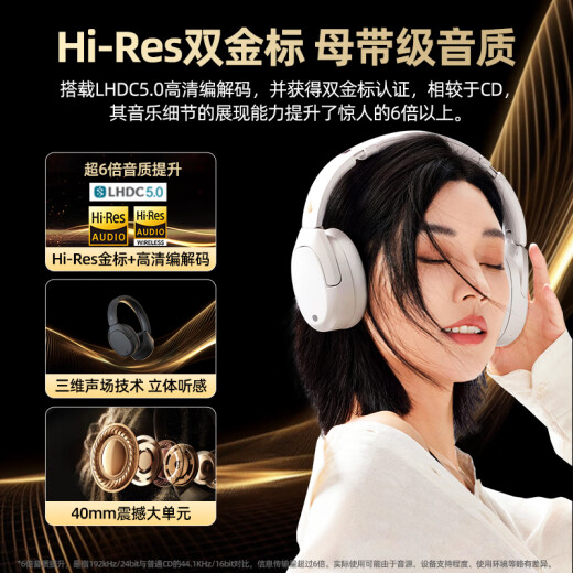 Ride (Edificador) W830NB Canciones de ruido activo Auriculares Bluetooth Auriculares Dual Gold Estándar Estándar Efecto de sonido Efecto de sonido Canción de ruido Música Música de clases en línea Cloud Shadow Gray