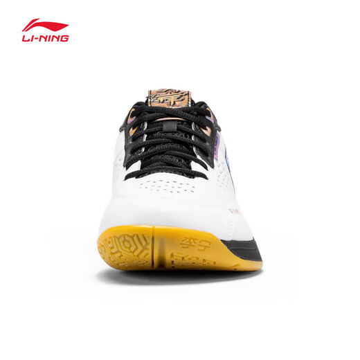 Li Ning (LI-NING) new badminton shoes for men and women, blade PRO MAX, professional competition, anti-slip shock-absorbing carbon plate sports blade MAX standard white/black 003-2 43 (270mm)