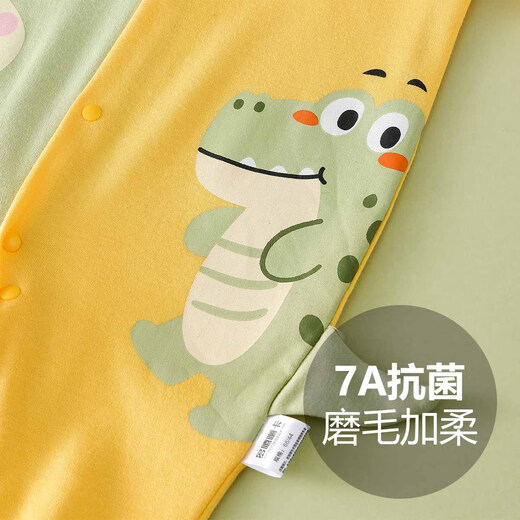 Duoxiluka Newborn Baby Onesie Spring and Autumn Full Moon Baby Clothes Cartoon Romper Giraffe Crocodile 59