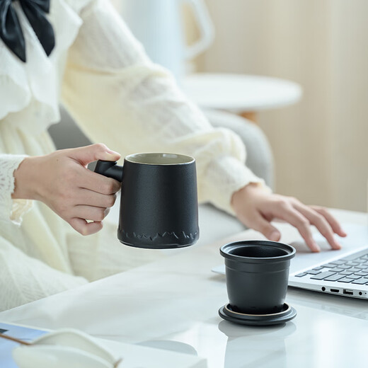 Home easy tea cup tea water separation tea brewing time tea cup drinking tea cup office cup with filter tea leak tea set flower tea cup